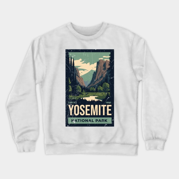 Yosemite national park Amazing Park Crewneck Sweatshirt by Duhkan Painting